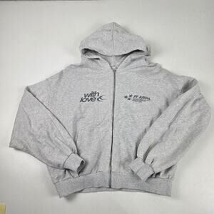 Scuffers Hoodie Mens Medium Gray Full Zip Everyday Urban Aesthetics Streetwear